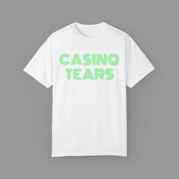 Casino Tears White, Money Green T-Shirt - Image 2