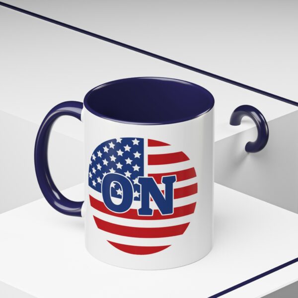 July 4th On/OFF American Flag PUCK Mug