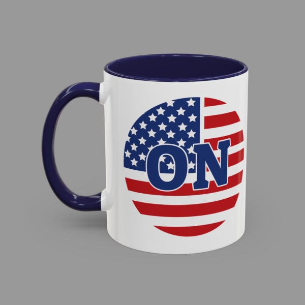 July 4th On/OFF American Flag PUCK Mug - Image 3