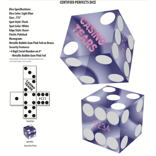 Casino Tears .775 Dice - All 4 Color Sets (8 Sticks) - Image 13