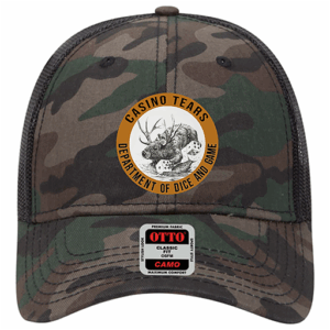 Casino Tears Department of Dice & Game Classic Camo Trucker Hat