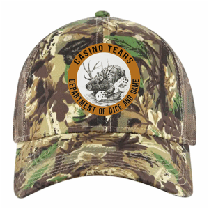 Casino Tears Department of Dice & Game Full Camo Trucker Hat